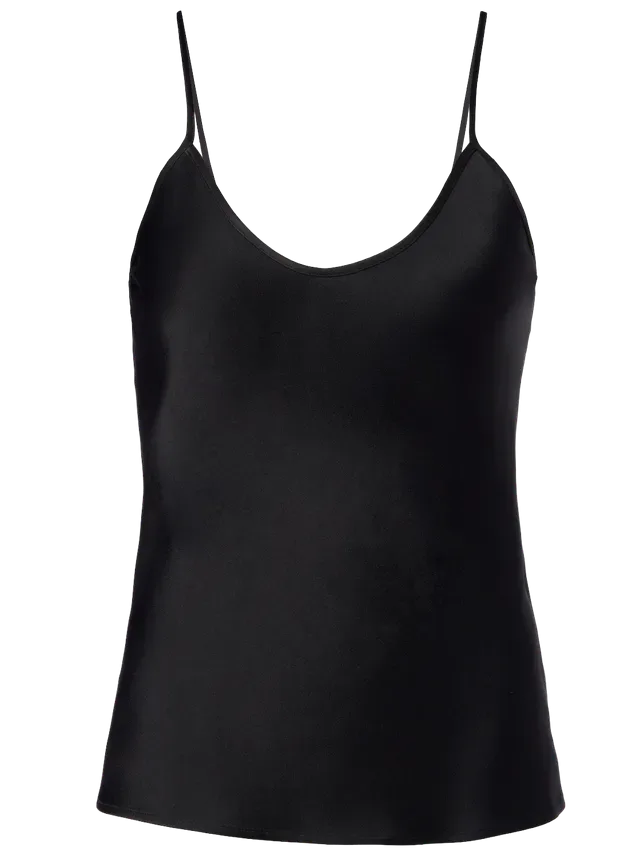 Top in satin nero