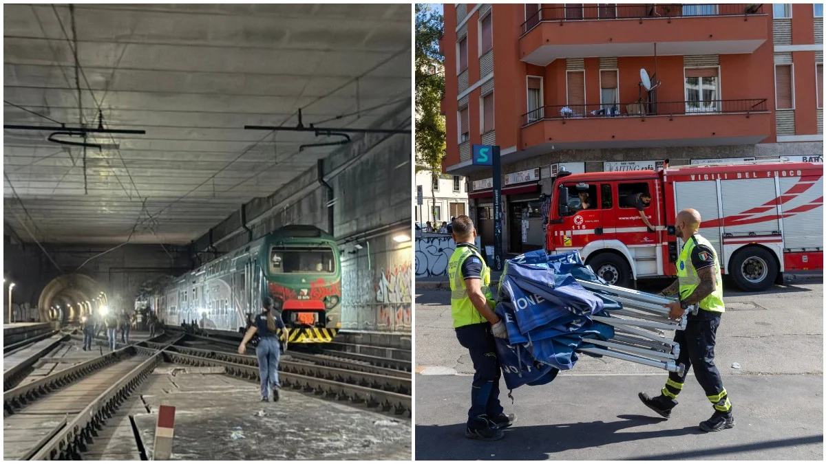 Trivellazione fora la galleria del Passante a Milano: calcinacci su un treno con 400 passeggeri