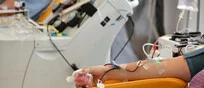 Una donatrice di sangue
