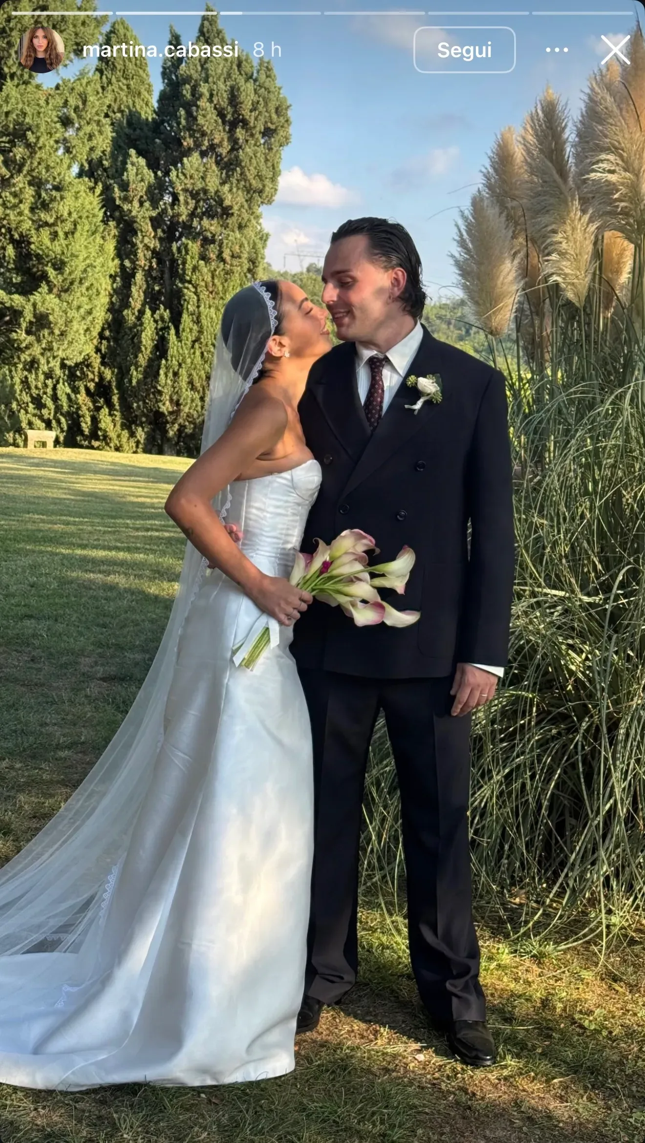 Valentina Cabassi e Ernia al loro matrimonio