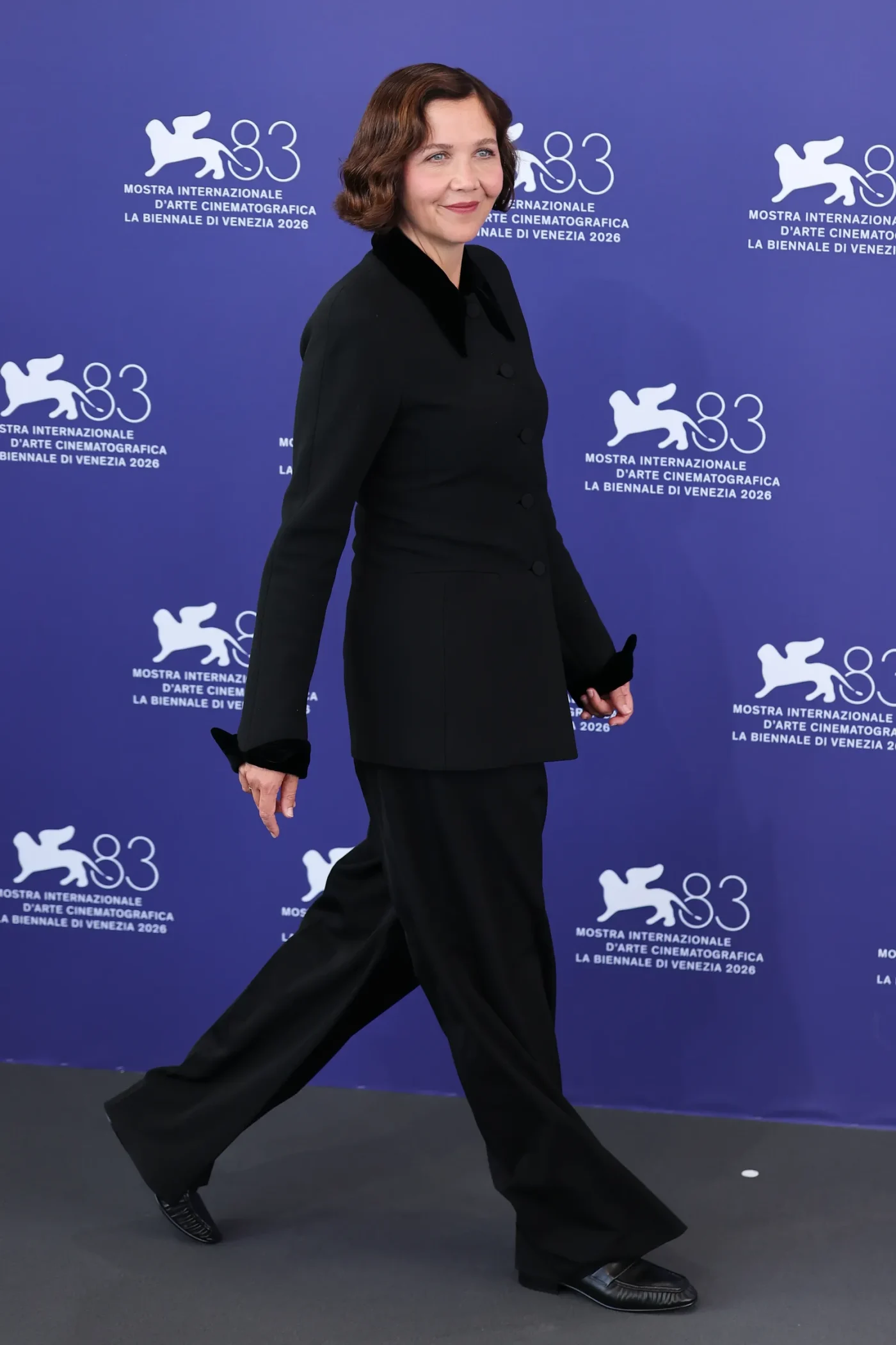 VENICE ITALY SEPTEMBER 02 Jury president Maggie Gyllenhaal attends the Jury Photocall during the 83rd Venice...