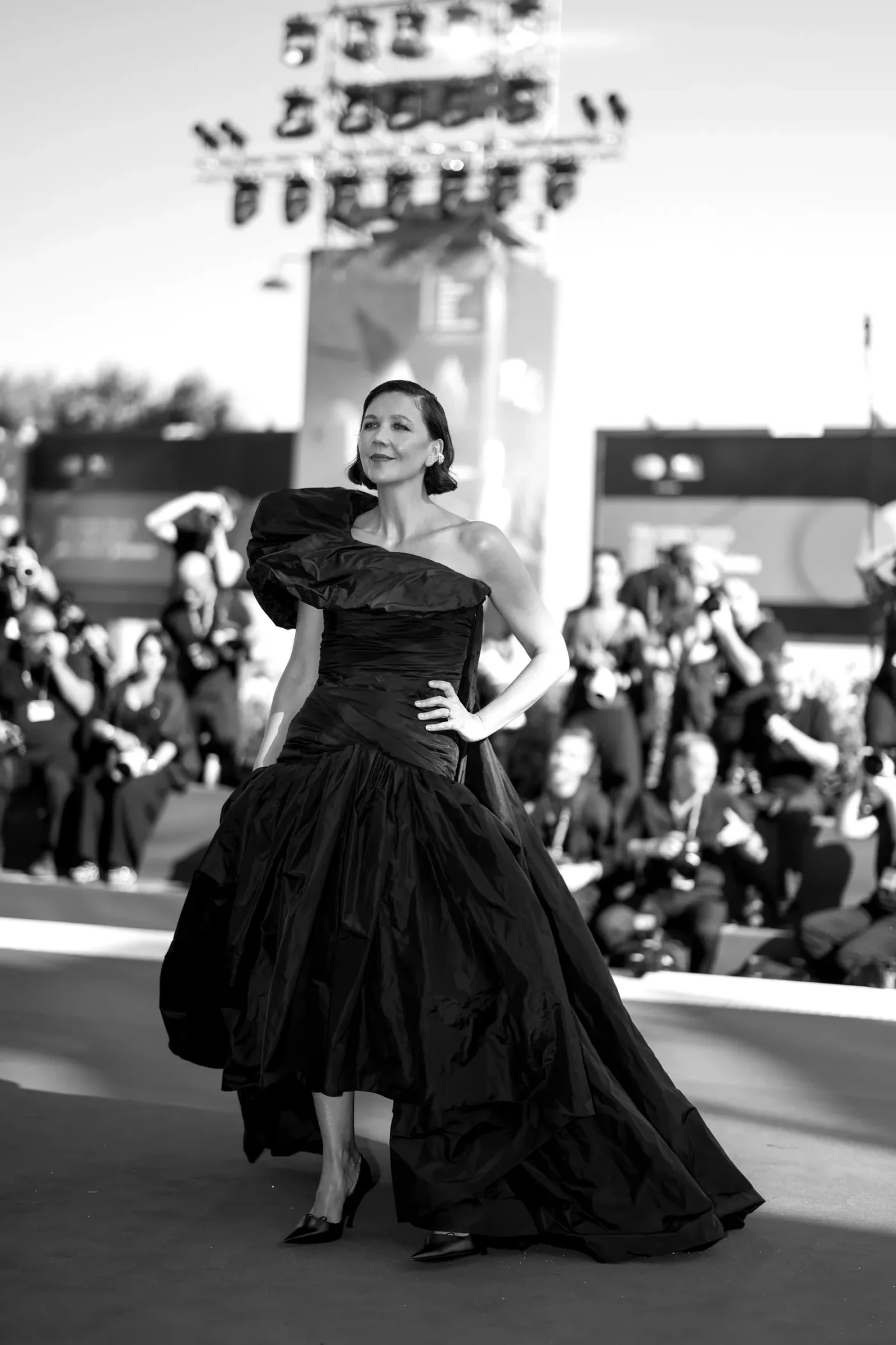 VENICE ITALY SEPTEMBER 04 Maggie Gyllenhaal attends the 1518 A Place To Heal Screening during the 83rd Venice...