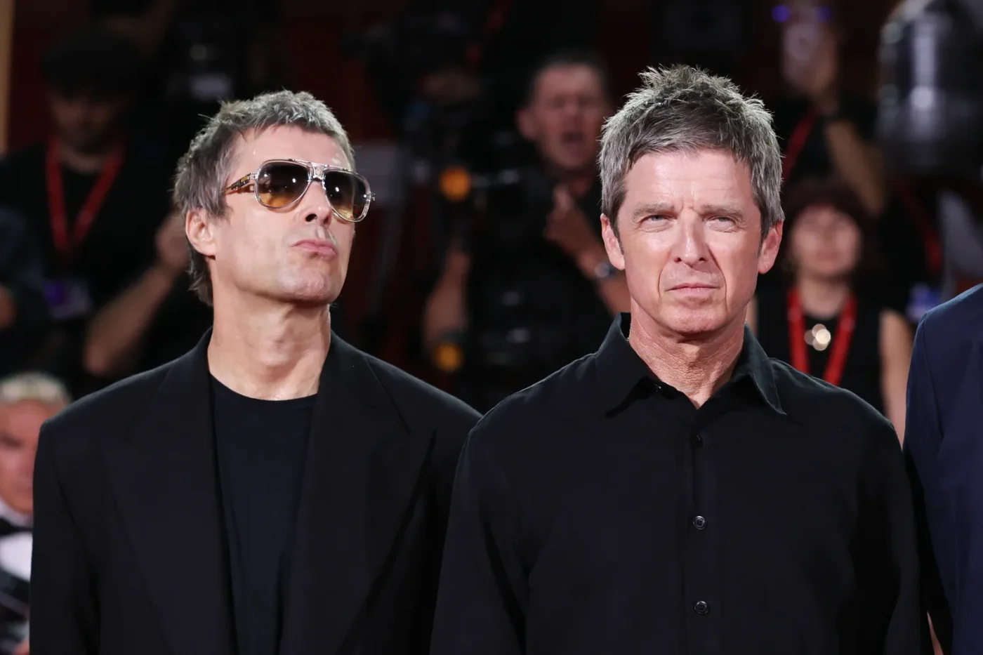 VENICE ITALY SEPTEMBER 05 Liam Gallagher and Noel Gallagher