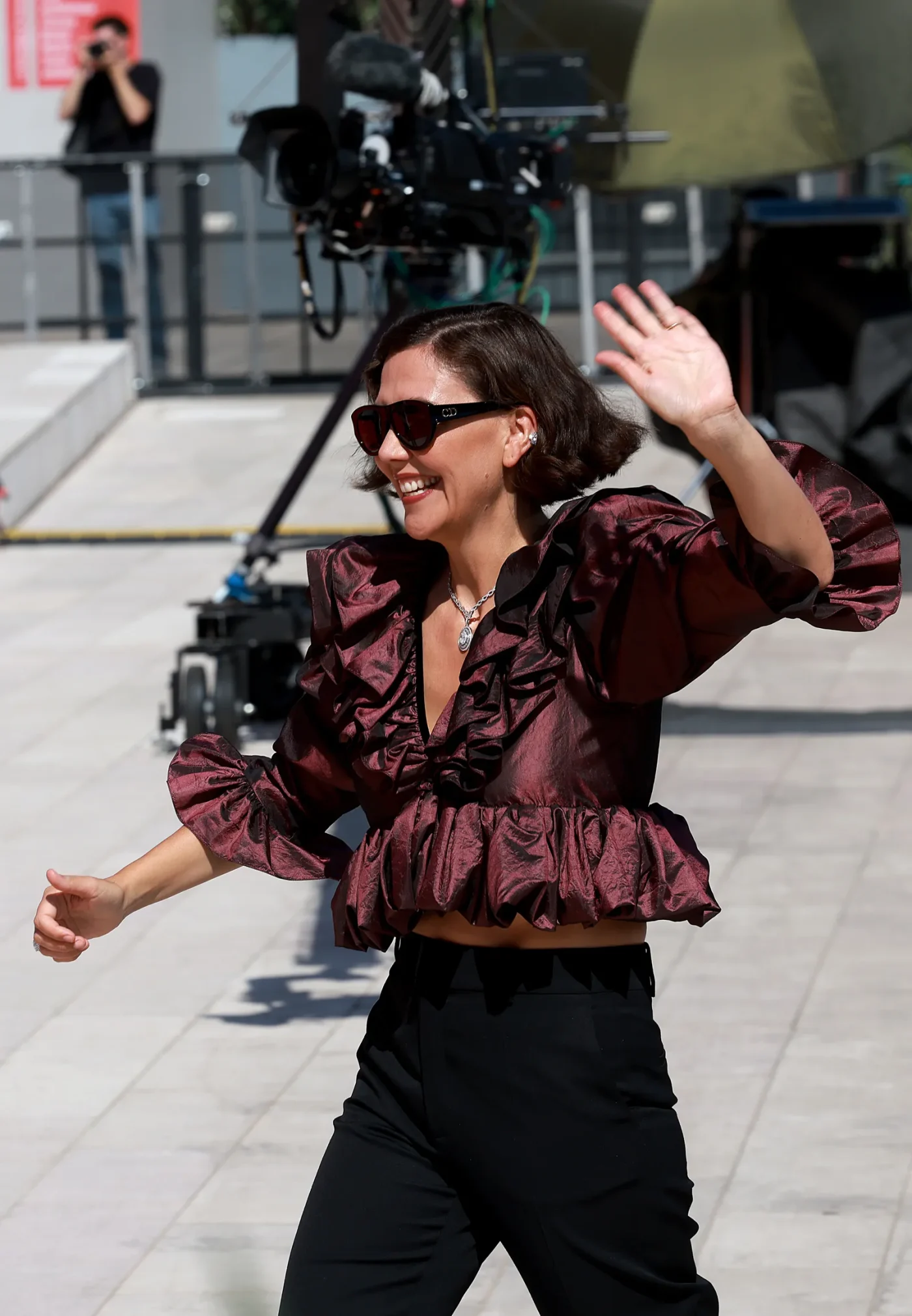 VENICE ITALY SEPTEMBER 07 Maggie Gyllenhaal attends the Golden Lion For Lifetime Achievement Award to Ellen Burstyn...