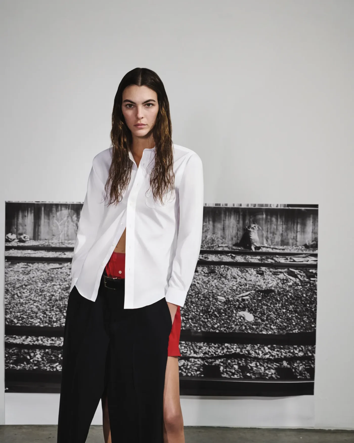 Vittoria Ceretti. Camicia di cotone BROOKS BROTHERS pantalonigrembiule HODAKOVA boxer di cotone COMME SI