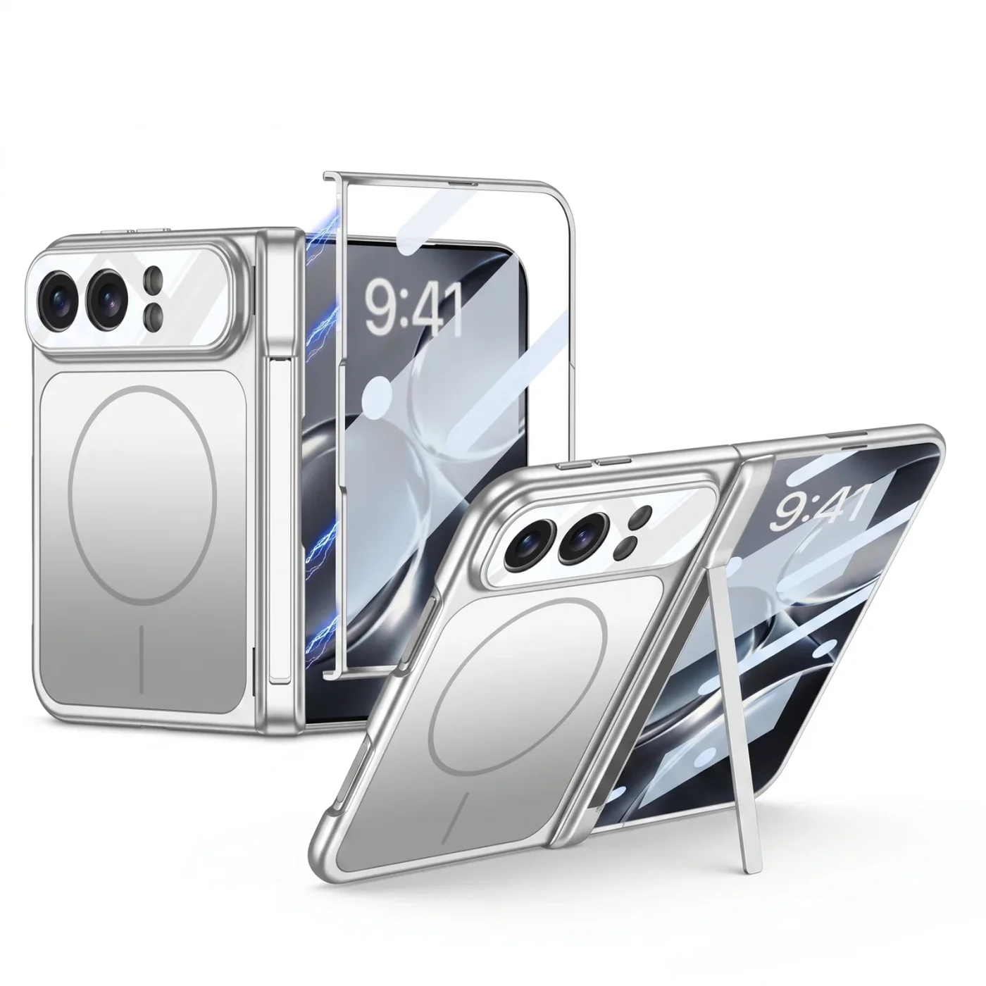 ZEERA FoldArmor Pro Case for iPhone Duo: MagSafe Full-Cover Case with Screen Protector & Hinge Stand