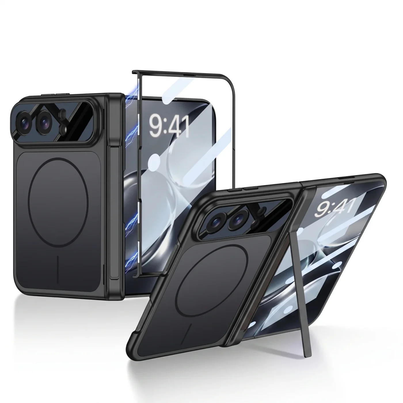 ZEERA FoldArmor Pro Case for iPhone Duo: MagSafe Full-Cover Case with Screen Protector & Hinge Stand