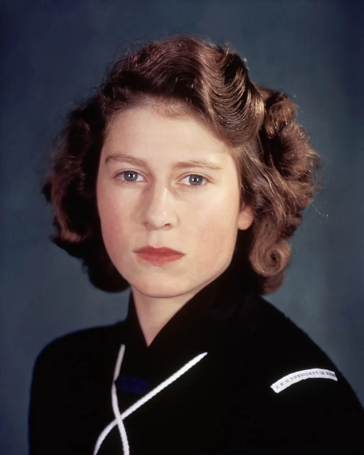 1944-London, England: Portrait of Princess Elizabeth wearing her Sea Rangers uniform.