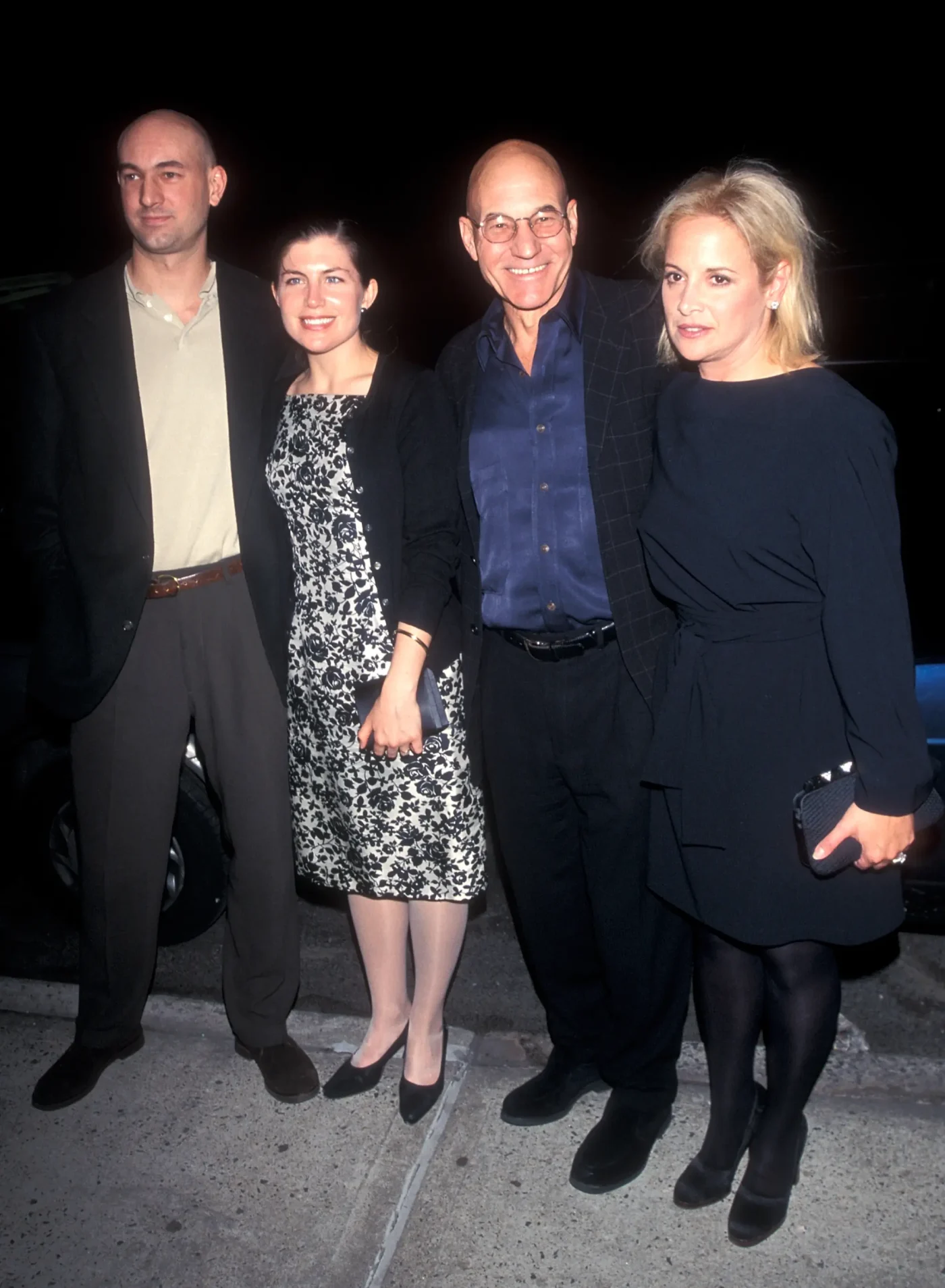 Actor Patrick Stewart, girlfriend Wendy Neuss, and children Daniel and Sophie attending the Drama Desk Awards.