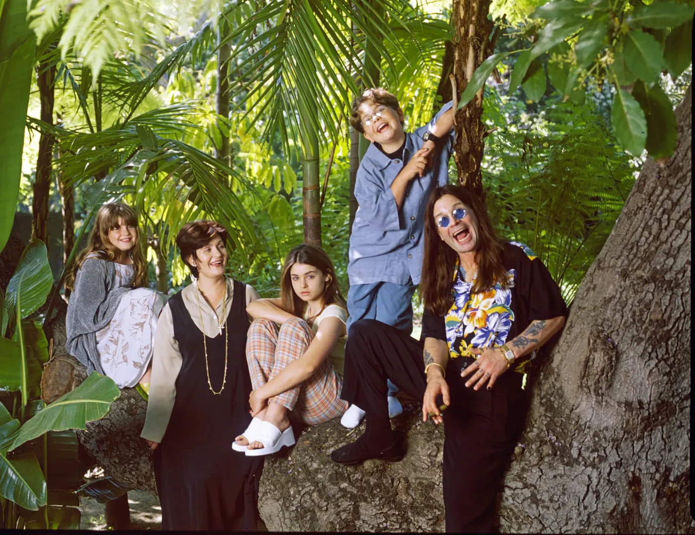 Aimee, Sharon Osbourne, Kelly, Jack and Ozzy.