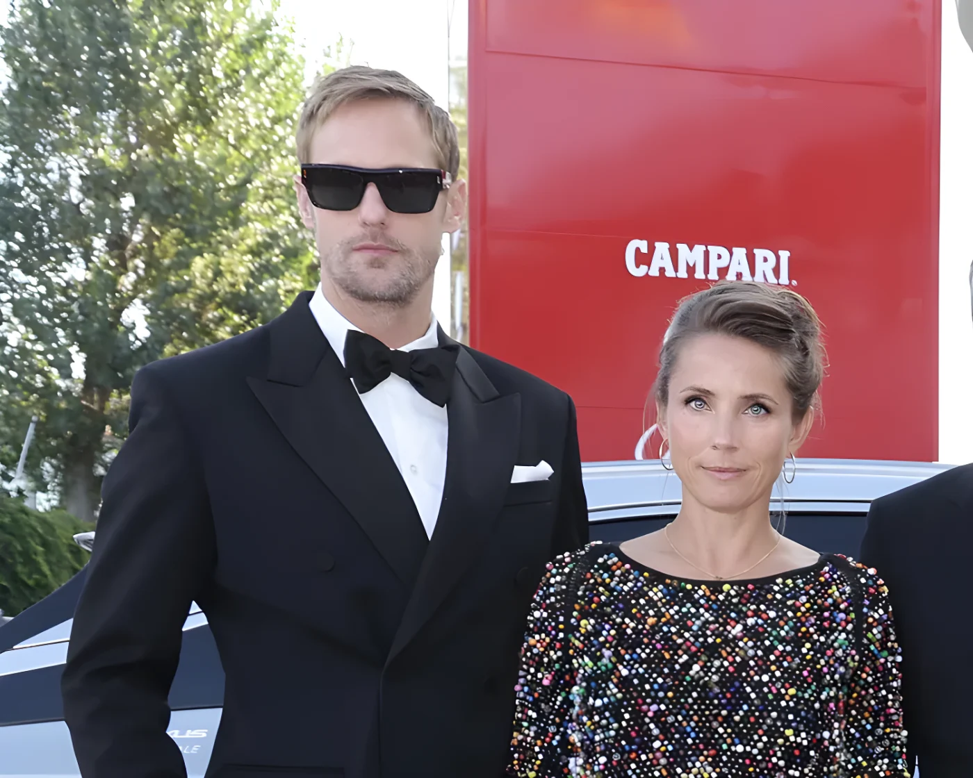 Alexander Skarsgard and partner Tuva Novotny at the Venice Film Festival in September 2024.
