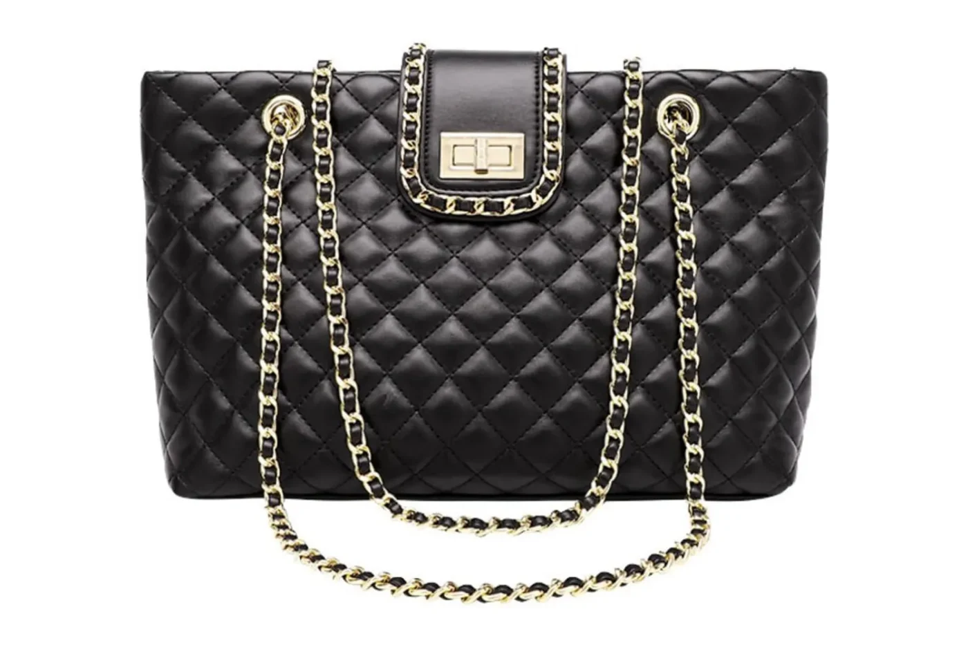 Amazon Seagloca 11.8 13.4 Women Quilted Double Strap Large Tote Bag