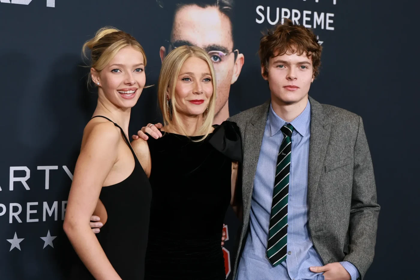 Apple Martin, Gwyneth Paltrow, and Moses Martin attend A24