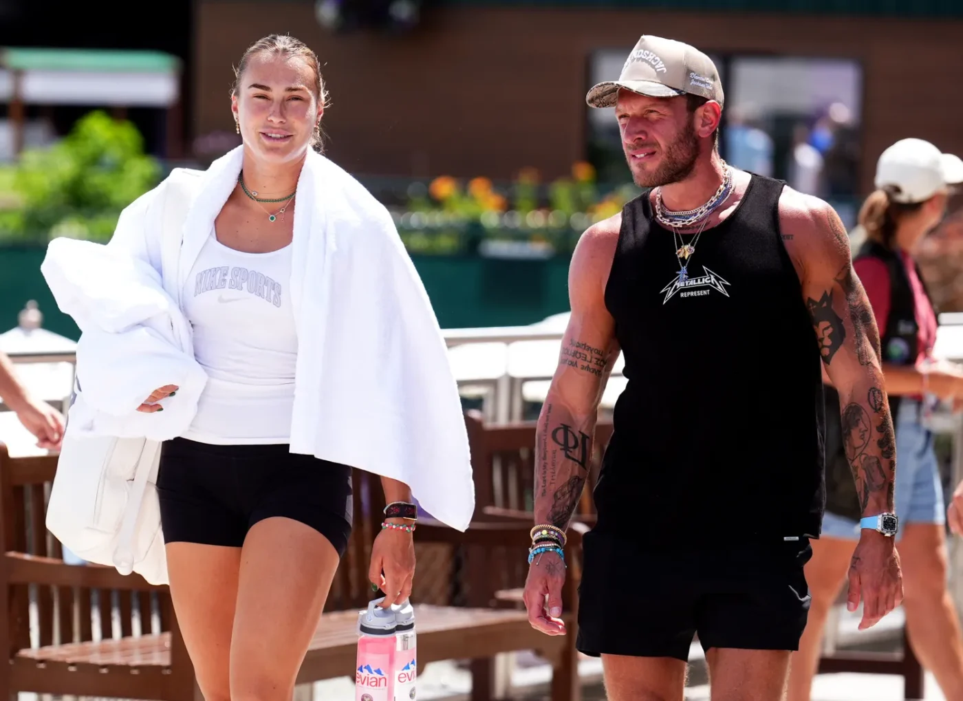 Aryna Sabalenka and Georgios Frangulis in 2025.