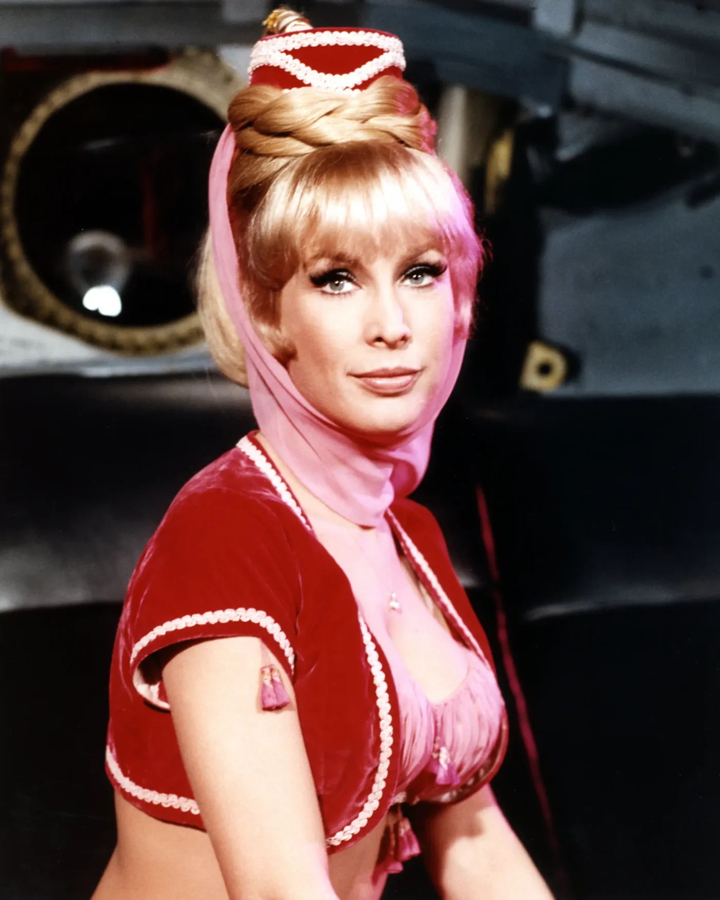 Barbara Eden in costume as Jeannie for the television series