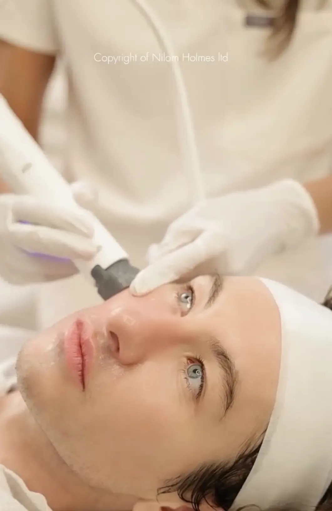 Barry Keoghan receiving a skin-tightening procedure.