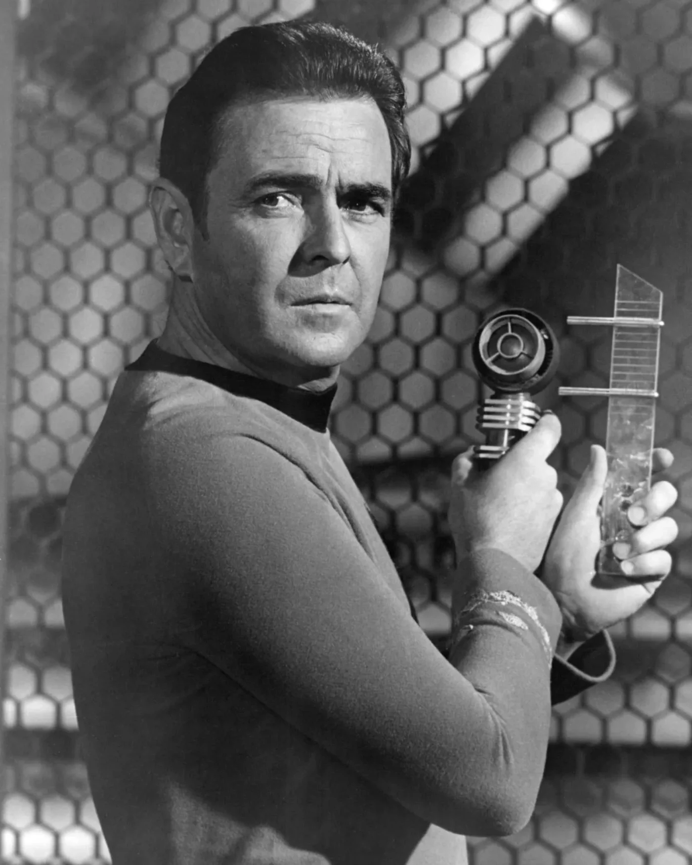 Canadian actor James Doohan (1920 - 2005) as Montgomery