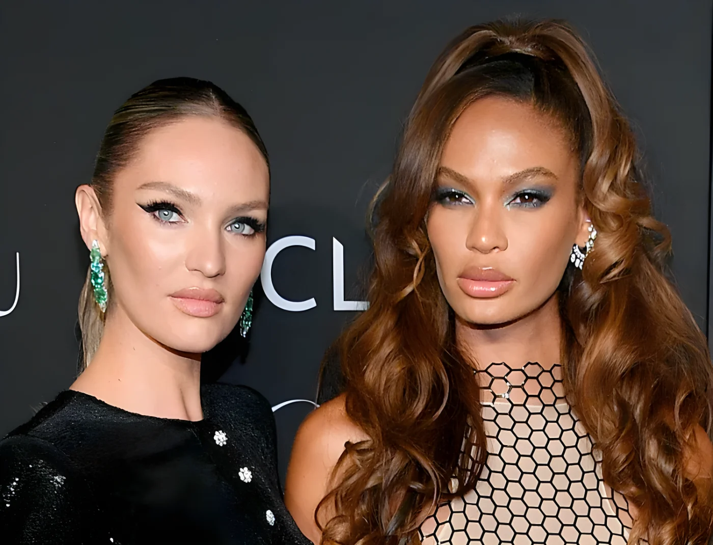 Candice Swanepoel and Joan Smalls in 2019.