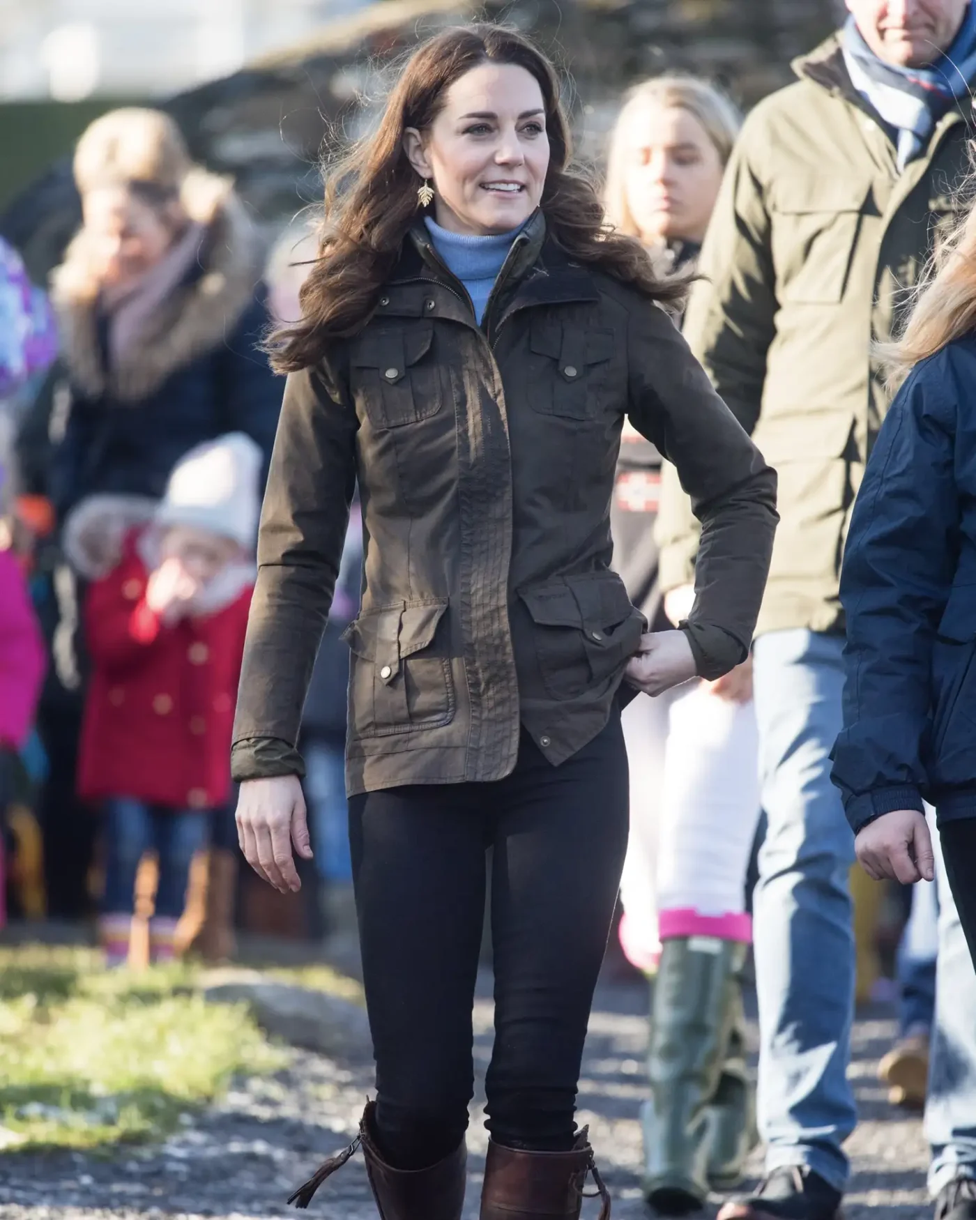 Catherine, Duchess of Cambridge visits at The Ark Open Farm on February 12, 2020 in Newtownards, Northern Ireland.