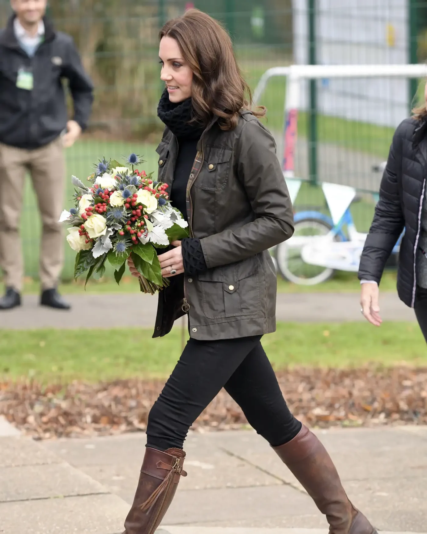 Catherine, Duchess of Cambridge visits the Robin Hood Primary and Nursery School to celebrate ten years of The Royal Horticultural Society campaign for school gardening on November 29, 2017 in London, England.
