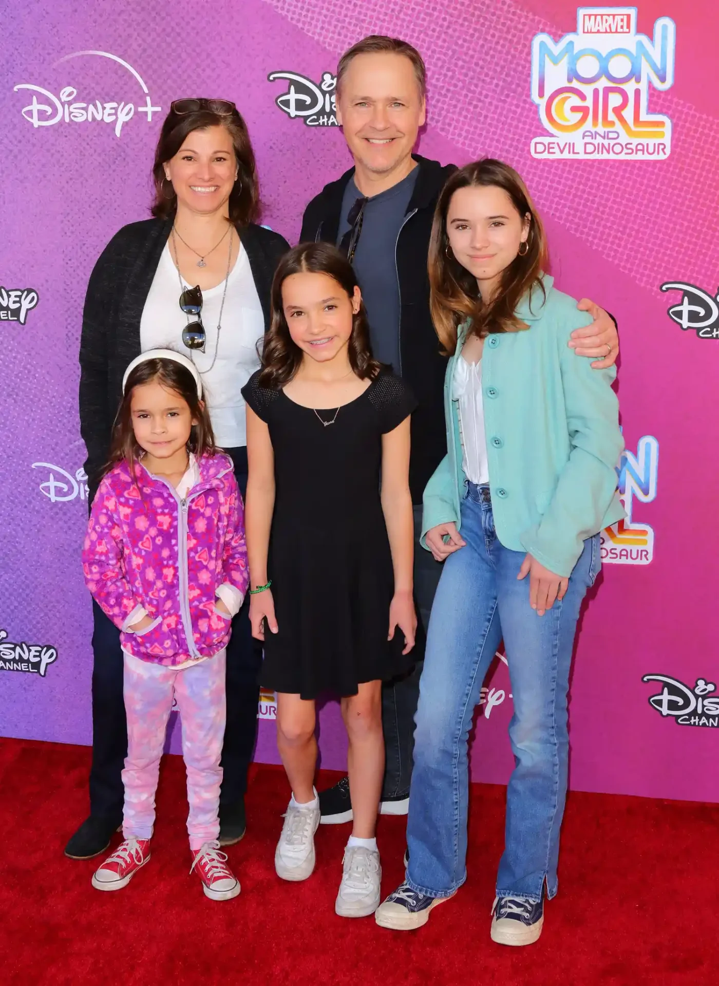 Chad Lowe, his wife Kim Painter, and their children Nixie Lowe, Fiona Lowe, and Mabel Lowe