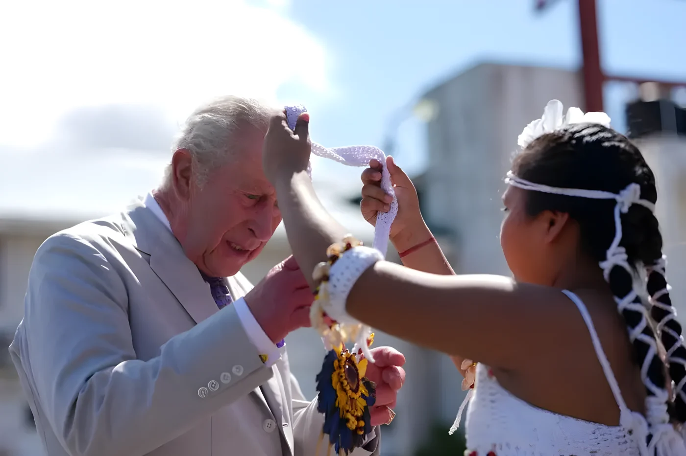 Charles was presented with several gifts