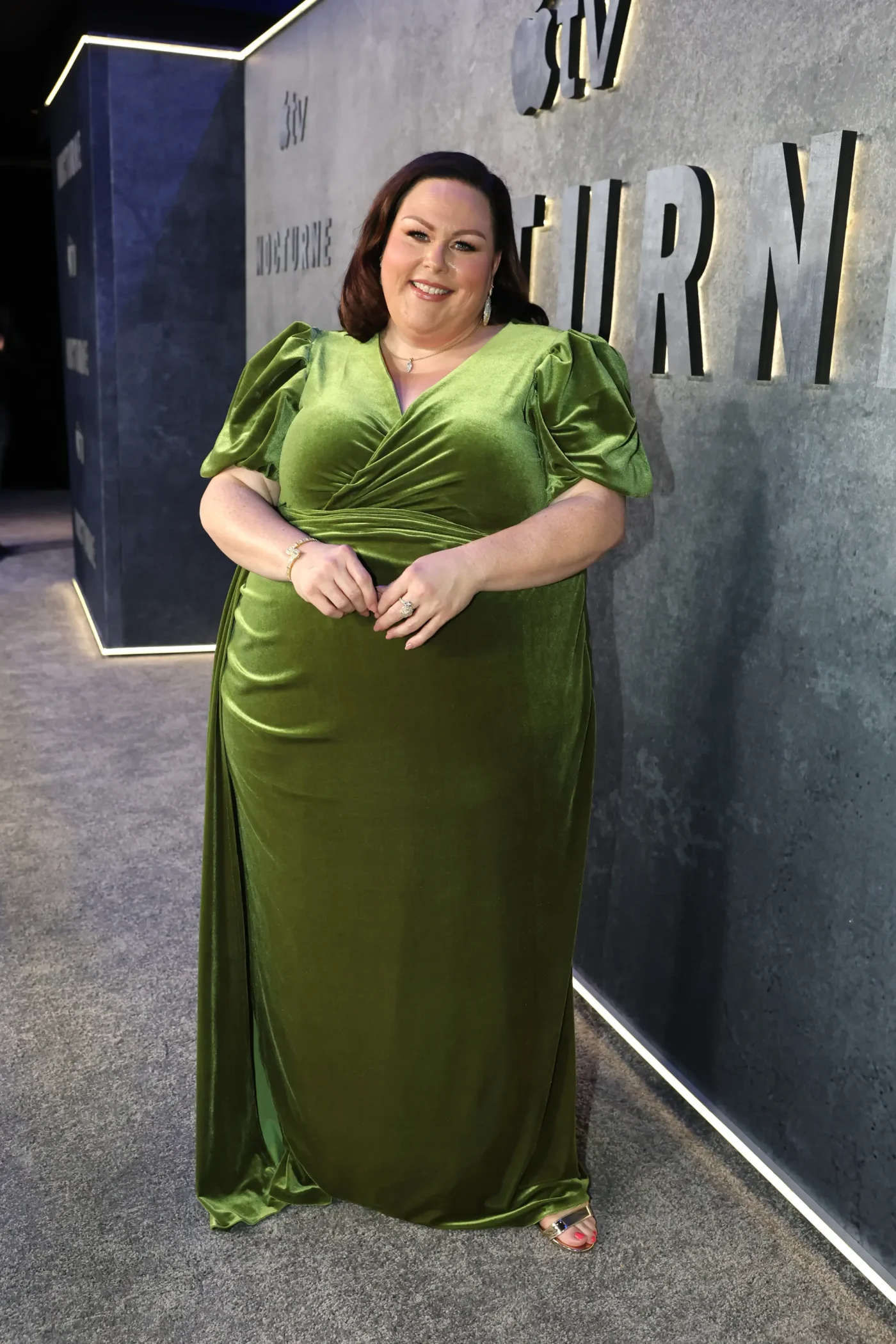 Chrissy Metz poses on the red carpet at the premiere of