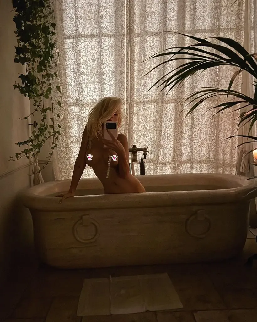 Christina aguilera bathtub selfie