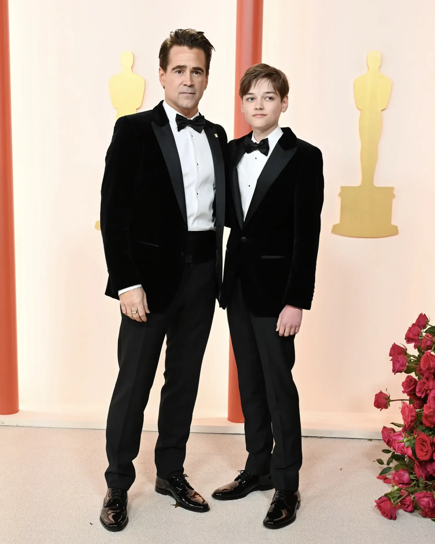 Colin Farrell and son Henry Tadeusz Farrell at the 95th Annual Academy Awards held at Ovation Hollywood on March 12, 2023 in Los Angeles, California.