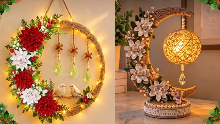 3 decorazioni natalizie fai da te con cartoni delle uova e materiali di scarto