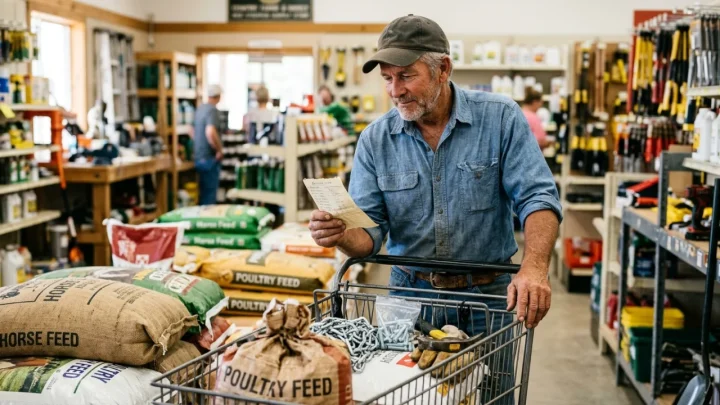 Tractor Supply retail store showing outdoor equipment and rural lifestyle supplies