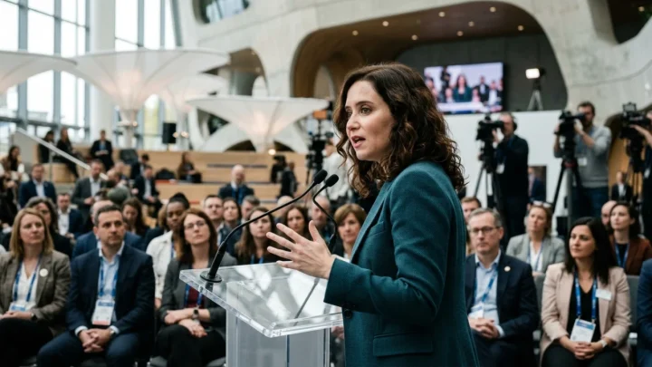 Elly Schlein interviene all'Assemblea nazionale del Partito Democratico al centro congressi La Nuvola di Roma