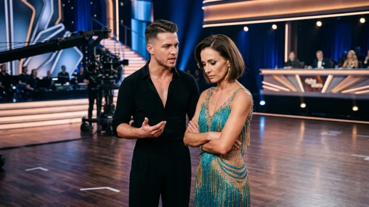 Anna Safroncik e Leonardo Lini durante la puntata di Ballando con le Stelle