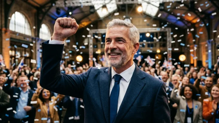 Lorne Doerkson celebrating the British Columbia Conservative election victory