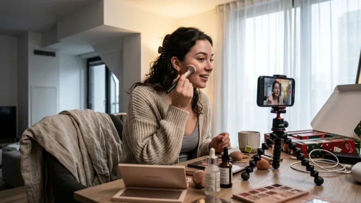 Prodotti cosmetici di make-up e skincare per le novità beauty