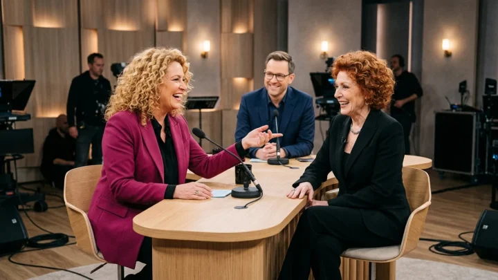 Antonella Clerici e Fiorella Mannoia ospiti nello studio di Che Tempo Che Fa sul canale NOVE