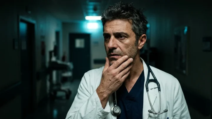 Scena di Doc nelle tue mani con Luca Argentero e Matilde Gioli al Policlinico Ambrosiano