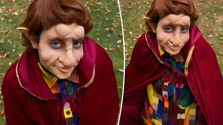 Elizabeth Gillies Completely Erases Her Face With Prosthetics for Viral 'Halloweentown' Costume