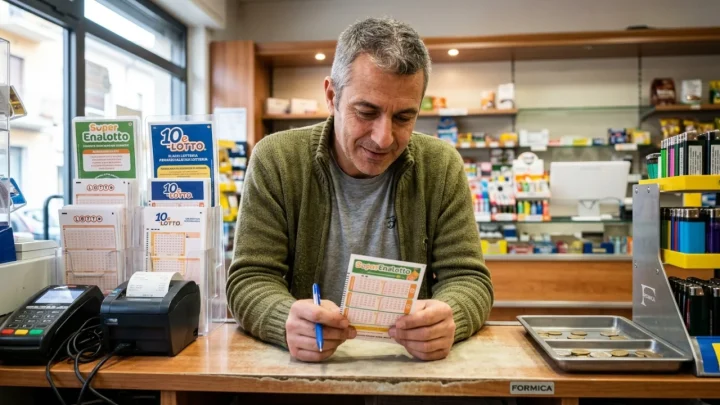 Tabellone con i numeri vincenti dell'estrazione del lotto sulle ruote italiane