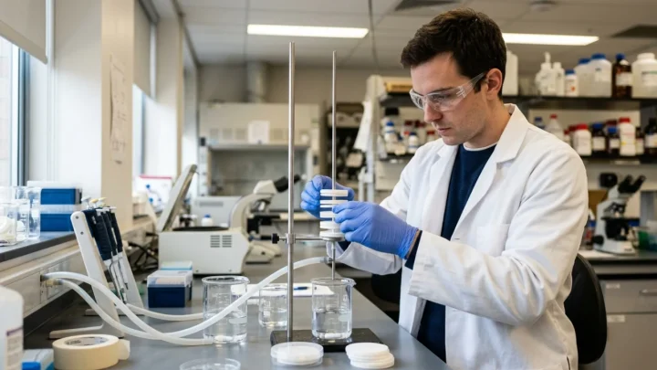 Dischi modulari stampati in 3D per il filtraggio delle microplastiche dall'acqua