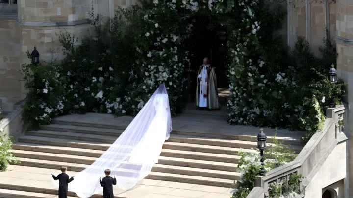 From 75-Foot Trains to Secret Tattoo Embellishments: The 8 Most Iconic Celebrity Wedding Veils in History