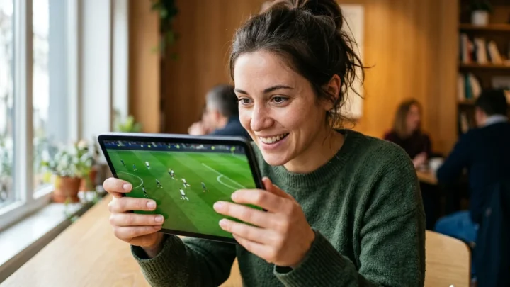Interfaccia di Sky Go su schermo per la visione di eventi sportivi in streaming