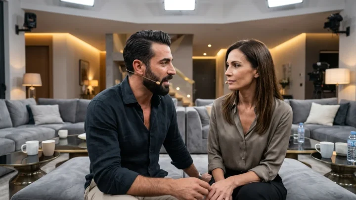 Jonathan Kashanian, Alex Belli e Marina La Rosa al Grande Fratello Vip
