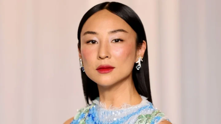 Greta Lee Revives Her Signature Wispy Bangs on the Los Angeles Red Carpet: Inside Her Striking Pastel Gala Look and Dramatic Style Evolution