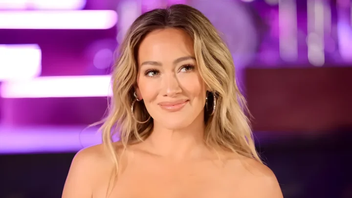 Hilary Duff Turns Heads in a Custom Kelsey Randall Mini Dress Made Completely of Stars That Glow in the Dark