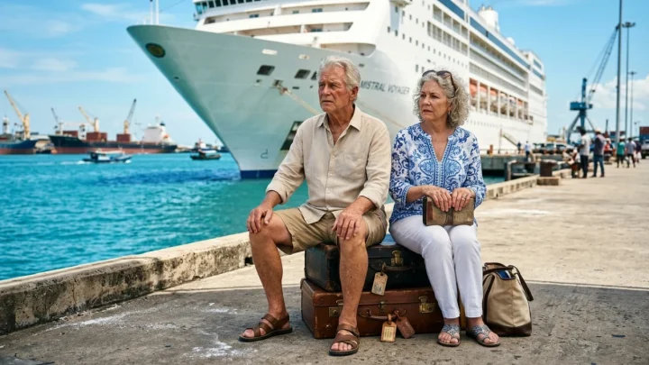 The MV Odyssey cruise ship docked at Sihanoukville Autonomous Port in Cambodia