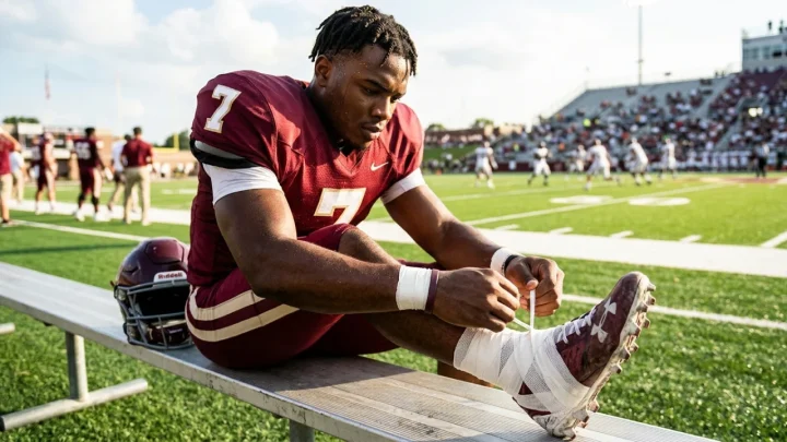 Mississippi State quarterback Kamario Taylor preparing for the game against Oklahoma