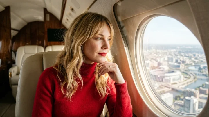 Taylor Swift supporting Travis Kelce from a private luxury suite at an NFL stadium