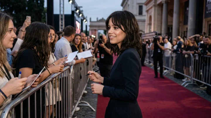 Jenna Ortega sul red carpet della Festa del Cinema di Roma