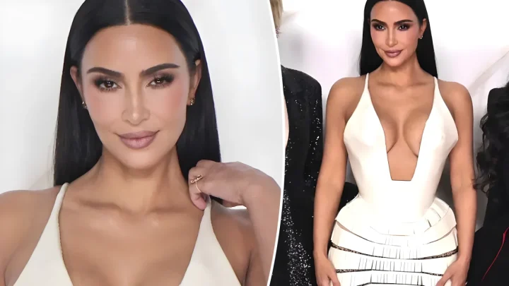 Kim Kardashian Brings Her Signature Anatomical Illusion to Couture in Sculpted Schiaparelli Gown
